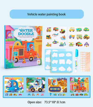 📚🎨 كتاب التلوين المائي مع البازل الممتع! 🧩🐾