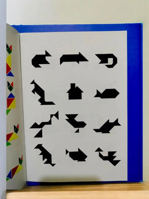 كتاب تانجرام 📘 مع القطع الخشبية المغناطيسية