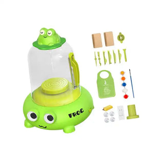 🐸 لعبة تشكيل الفخار للأطفال – Kids Mini Pottery Machine