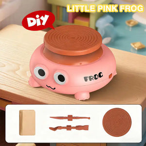 🐸 لعبة تشكيل الفخار للأطفال – Kids Mini Pottery Machine