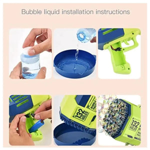 🫧 مسدس الفقاعات العملاق – Bubble Machine 132 Holes