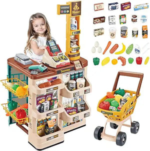🛒 سوبر ماركت الأطفال ال48 قطعة – Kids Supermarket Play Set