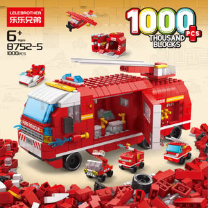 🚓🚒ليجو 1000 قطعه شرطة و بناء و اطفاء🚁🏗️