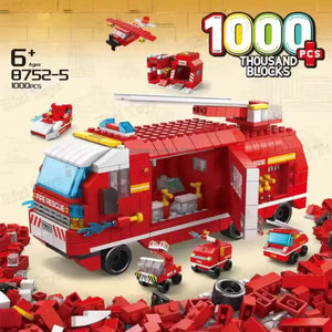 🚓🚒ليجو 1000 قطعه شرطة و بناء و اطفاء🚁🏗️