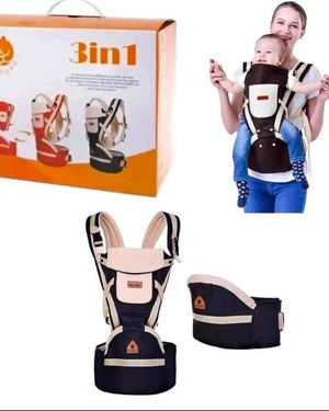 🧠 حاملة الأطفال متعددة الاستخدامات 3 في 1 – Baby Carrier
