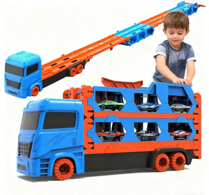 🚛🏎️ شاحنة نقل السيارات وتراك السباق 2 في 1 - صورة 2