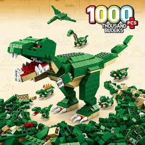 🦖🧩 ليجو الديناصورات 6 في 1 – 1000 قطعة - صورة 1