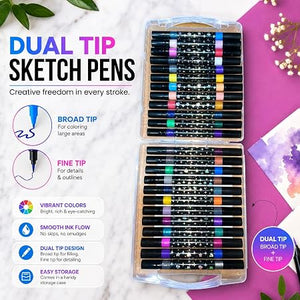 ✨🖍️ طقم ماركر جليتر دبل تيب – 24 قلم / 48 لون - صورة 6