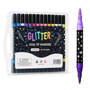 ✨🖍️ طقم ماركر جليتر دبل تيب – 24 قلم / 48 لون - صورة 10