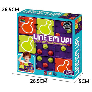 مقاس علبة لعبة Line Em Up