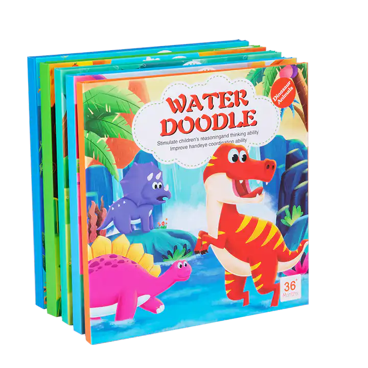 📚🎨 كتاب التلوين المائي مع البازل الممتع! 🧩🐾