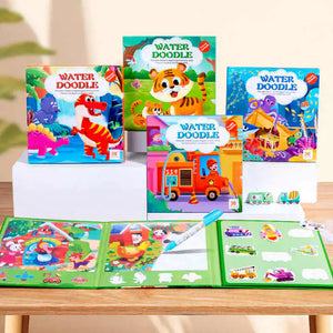 📚🎨 كتاب التلوين المائي مع البازل الممتع! 🧩🐾
