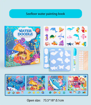 📚🎨 كتاب التلوين المائي مع البازل الممتع! 🧩🐾