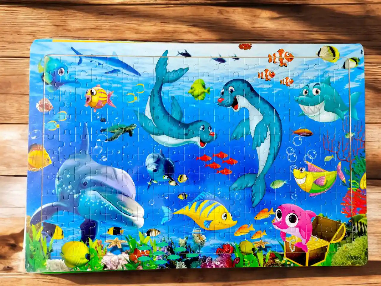 بازل خشبي 200 قطعة رسومات متعددة