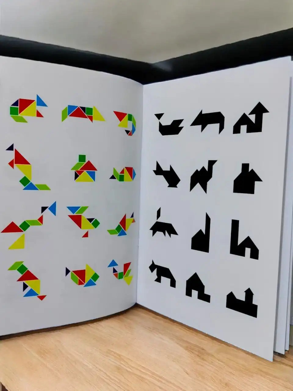 كتاب تانجرام  📘 مع القطع الخشبية المغناطيسية