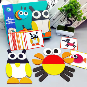 🧩 لعبة جوانيمو الإبداعية – متعة التعلم والتركيب للأطفال! 🦉🦀