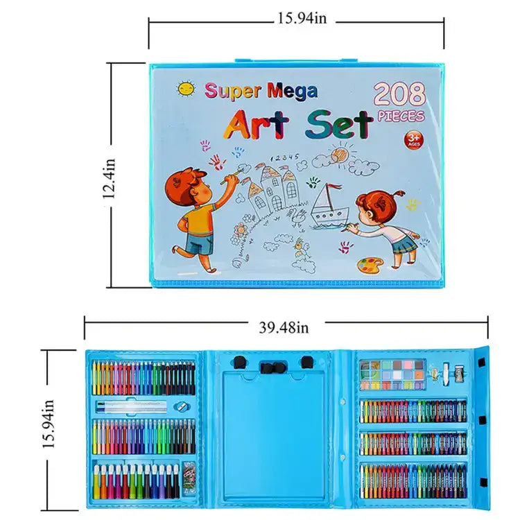 🎨 شنطة الألوان الـ 208 قطعة 