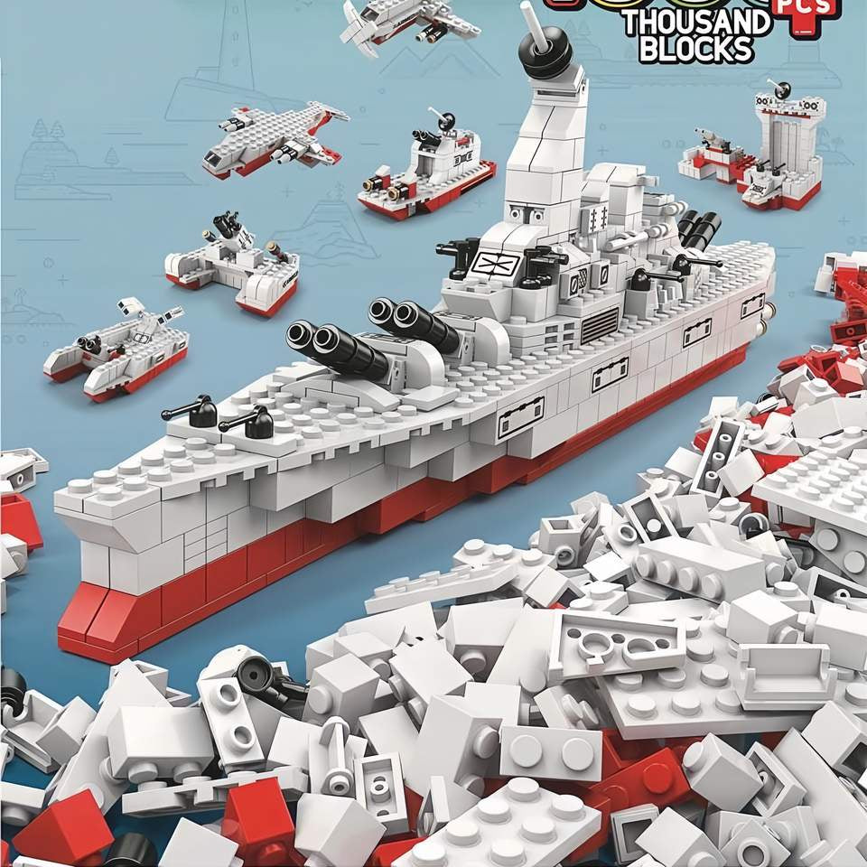 ليجو 1000 قطعه 🚀 ⚓🚒🚓