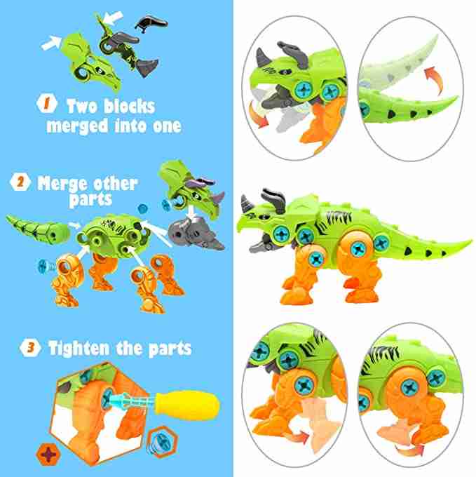 🦖 ديناصورات التركيب القتالية – 4 في 1🦖
