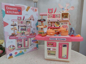 👩‍🍳✨ مطبخ الأحلام للأطفال 35 قطعه بخار و نور ✨👩‍🍳