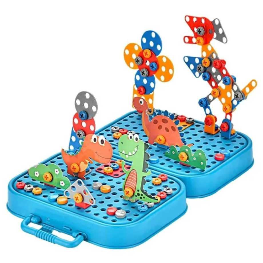 🎒شنطة تكوين الأشكال 3D مع 298 قطعة🏗️