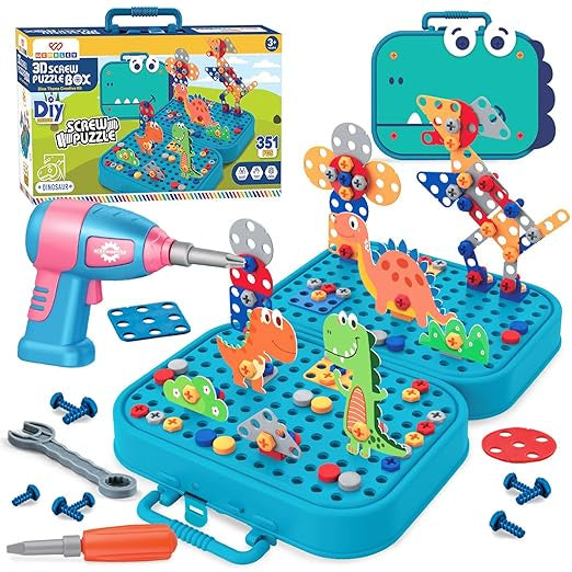 🎒شنطة تكوين الأشكال 3D مع 298 قطعة🏗️
