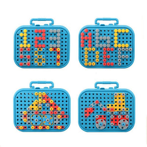 🎒شنطة تكوين الأشكال 3D مع 298 قطعة🏗️