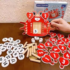 🦀 لعبة مطابقة الأرقام الخشبية
