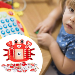 🦀 لعبة مطابقة الأرقام الخشبية