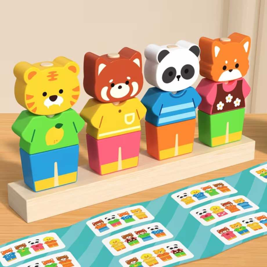 تطابق الحيوانات والملابس الذكي 🧠