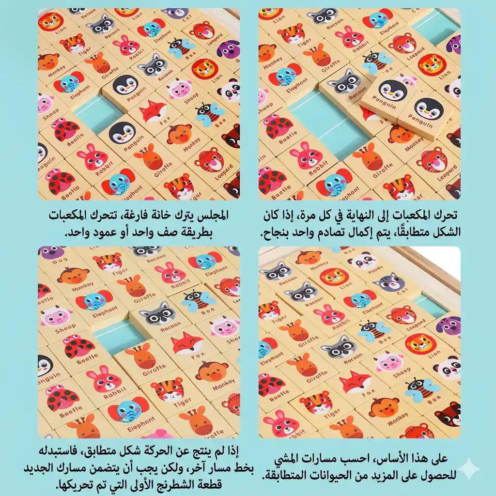 🐾 لعبة الذاكرة وسباق الحيوانات 2 في 1