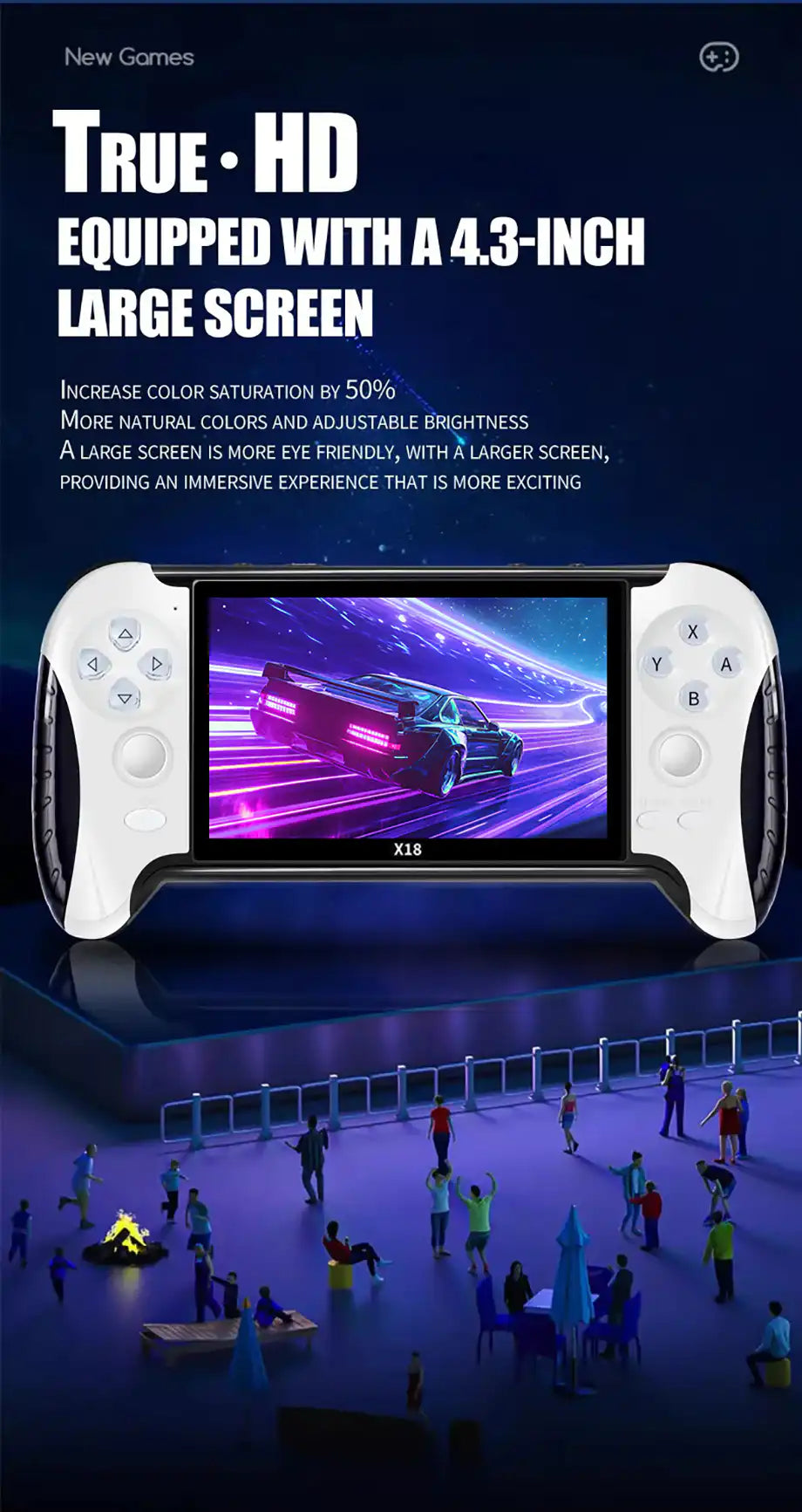 X18VideoGame🎮 جهاز ألعاب الفيديو المحمول
