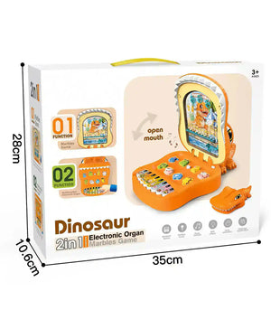 🦖 لعبة الديناصور الموسيقية 2×1 | Dinosaur 2 in 1 Electronic Organ
