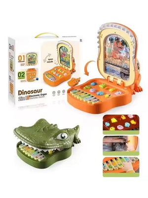 🦖 لعبة الديناصور الموسيقية 2×1 | Dinosaur 2 in 1 Electronic Organ