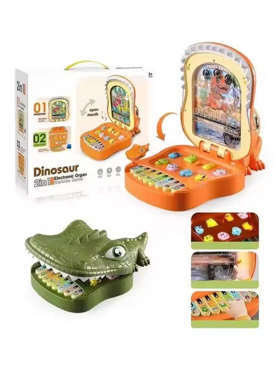 🦖 لعبة الديناصور الموسيقية 2×1 | Dinosaur 2 in 1 Electronic Organ