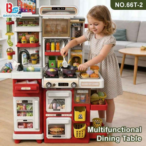 👩‍🍳✨ مطبخ للأطفال 66 قطعه بخار و نور  و تابلت ✨👩‍🍳