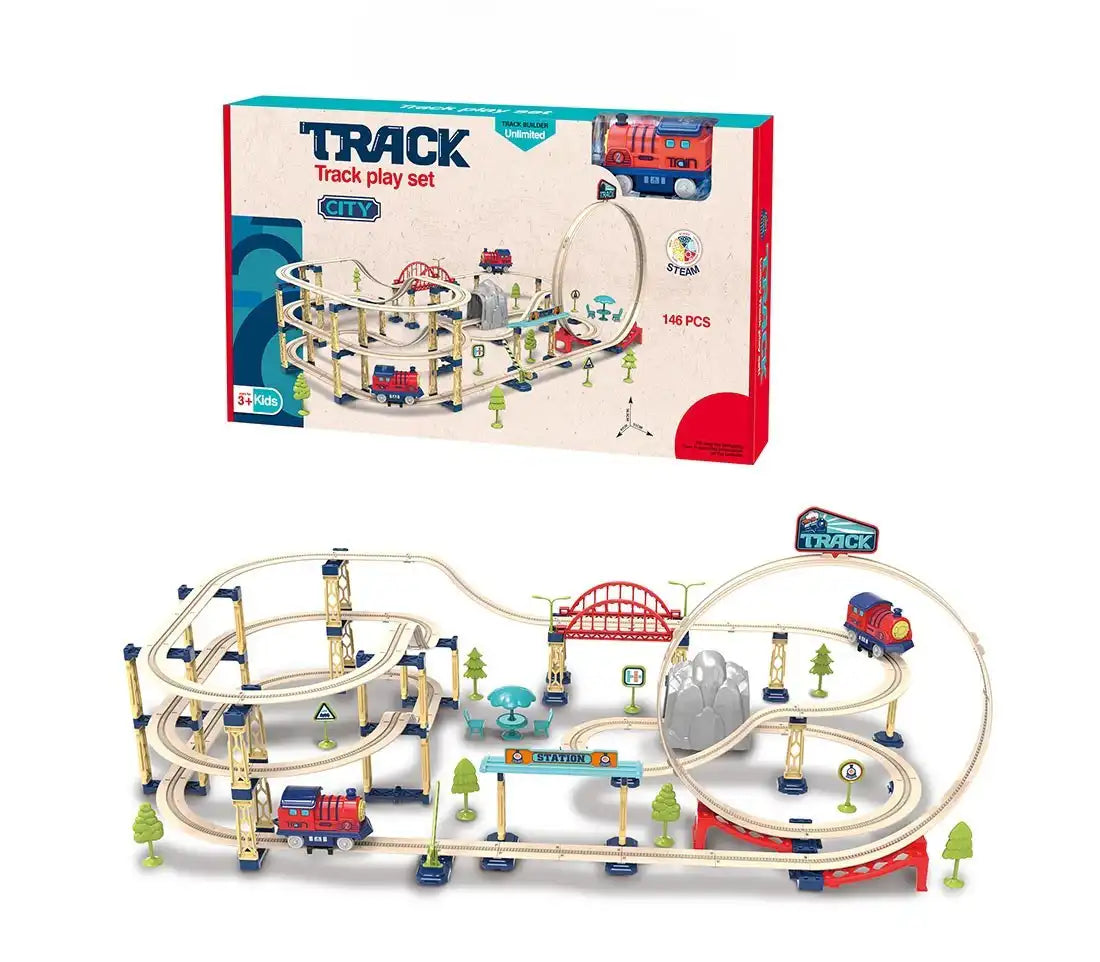 🚂 لعبة قطار المسارات 146 قطعه– Track City Train Set