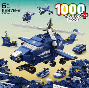 🚓🚒ليجو 1000 قطعه شرطة و بناء و اطفاء🚁🏗️