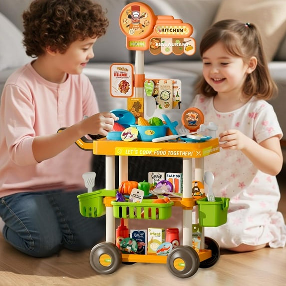 🍽️ عربة تقديم للأطفال – Kids Serving Cart