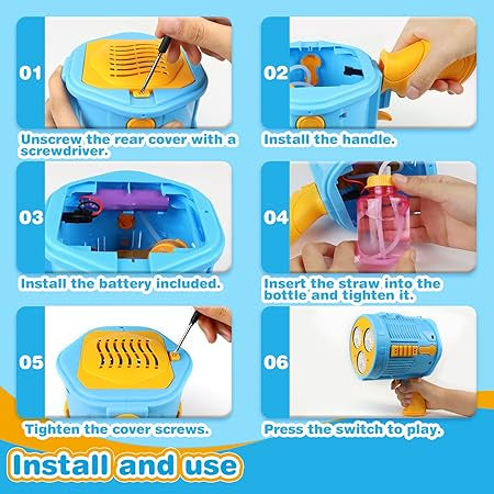 🫧  مسدس الفقاعات الكهربائي العملاق – Bubble Blaster