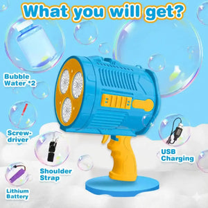 🫧  مسدس الفقاعات الكهربائي العملاق – Bubble Blaster