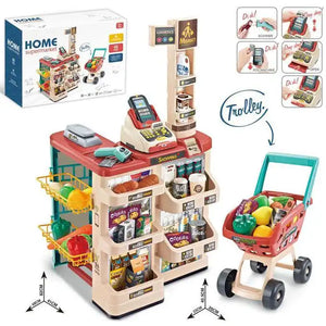 🛒 سوبر ماركت الأطفال ال48 قطعة – Kids Supermarket Play Set