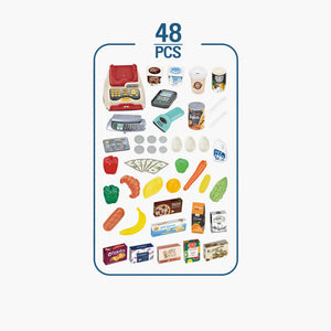 🛒 سوبر ماركت الأطفال ال48 قطعة – Kids Supermarket Play Set