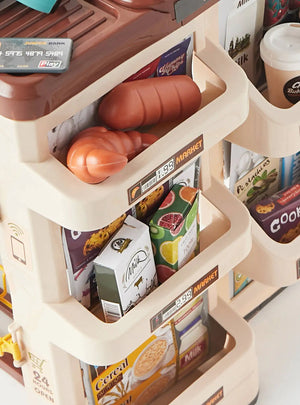 🛒 سوبر ماركت الأطفال ال48 قطعة – Kids Supermarket Play Set