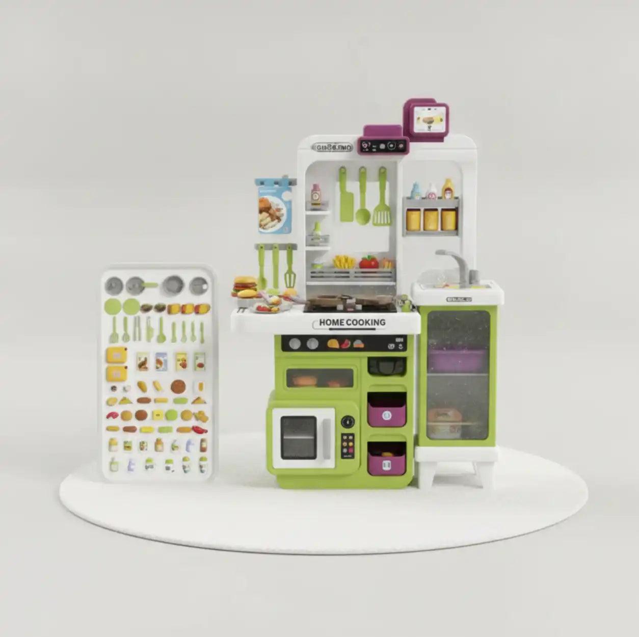 🧑‍🍳 مطبخ الأطفال الكبير 68 قطعة – Kids Home Cooking Kitchen Set