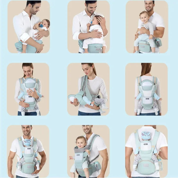🧠 حاملة الأطفال متعددة الاستخدامات 3 في 1 – Baby Carrier