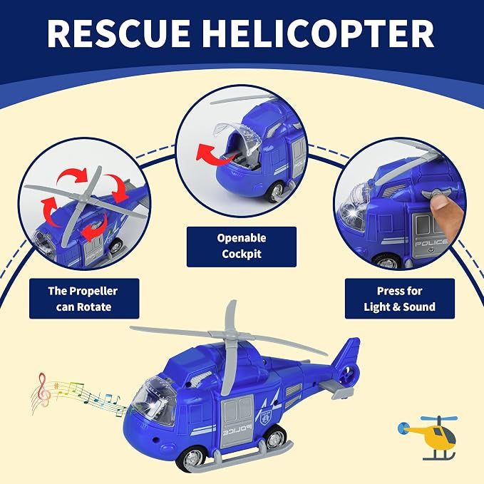  🚓🚑🚒🚁 مجموعة سيارات الطوارئ المضيئة 
