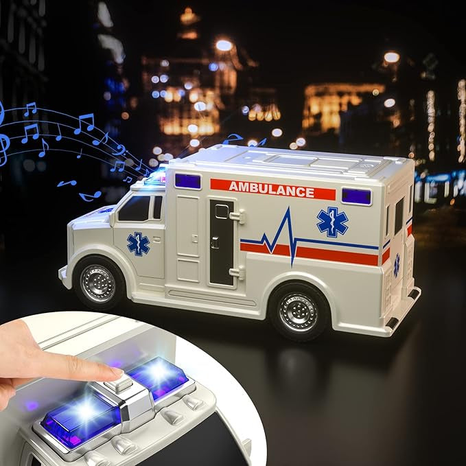  🚓🚑🚒🚁 مجموعة سيارات الطوارئ المضيئة 