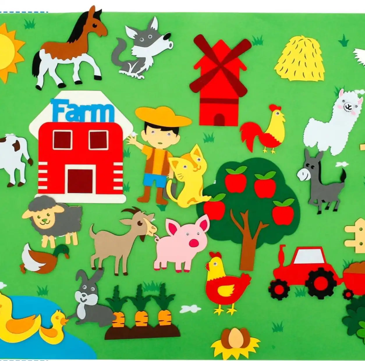 🚜  سجادة المزرعة السعيدة – Happy Farm Rug