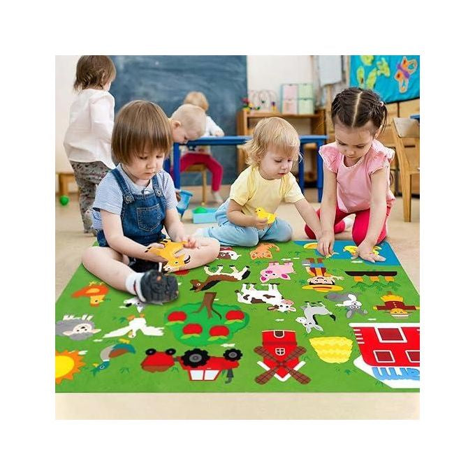 🚜  سجادة المزرعة السعيدة – Happy Farm Rug